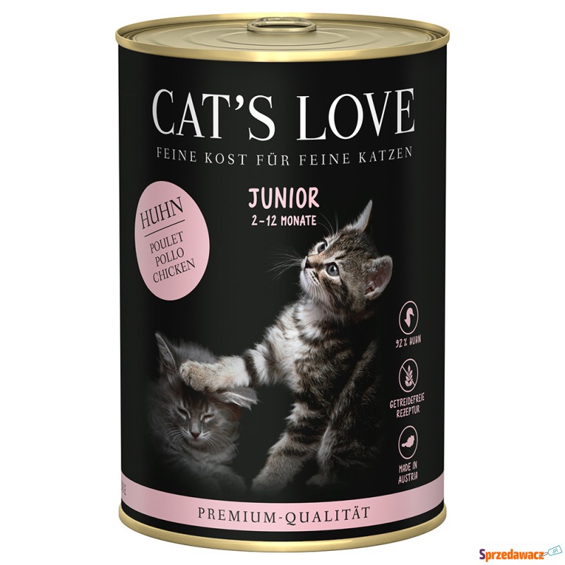 Cat's Love, 6 x 400 g - Junior, kurczak - Karmy dla kotów - Domaszowice