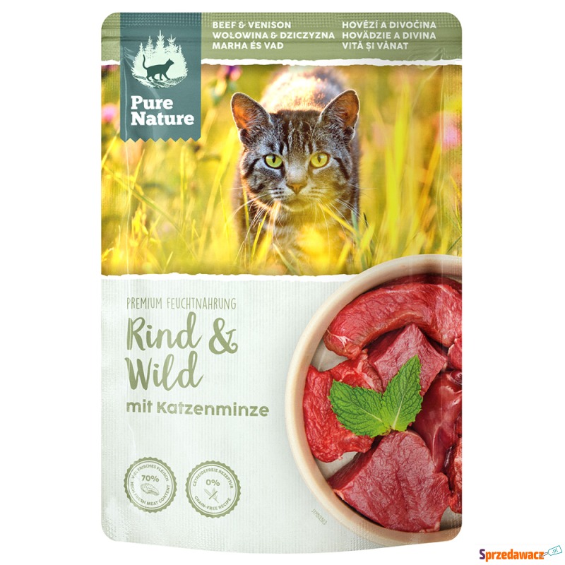 Pure Nature Feline, 12 x 85 g - Wołowina i dziczyzna - Karmy dla kotów - Bydgoszcz