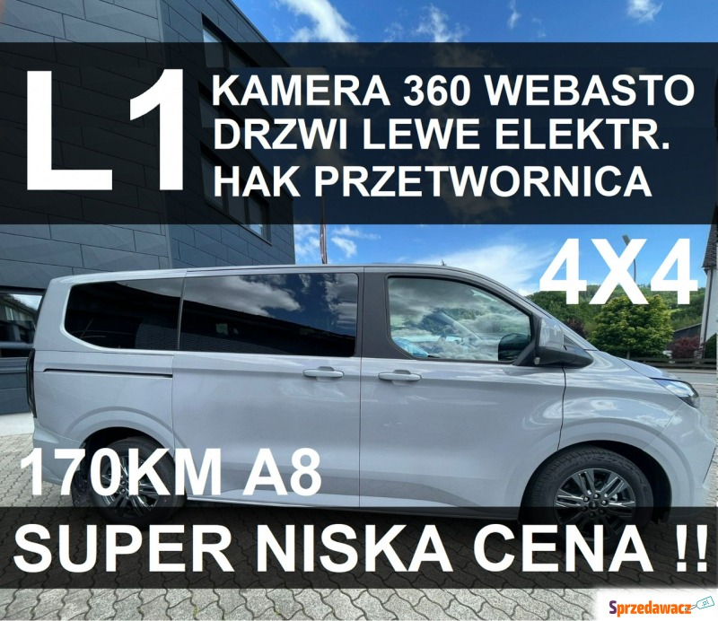 Ford Tourneo Custom  Minivan/Van 2024,  2.0 diesel - Na sprzedaż za 287 943 zł - Szczecinek