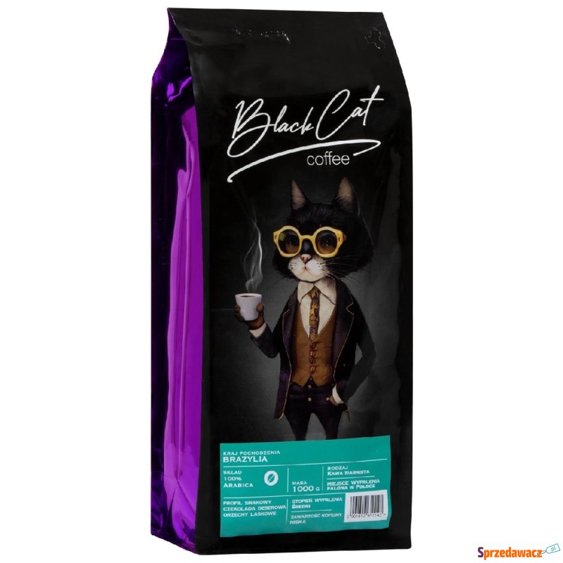 Kawa ziarnista Black Cat Brazylia 1 kg - Kawa - Opole