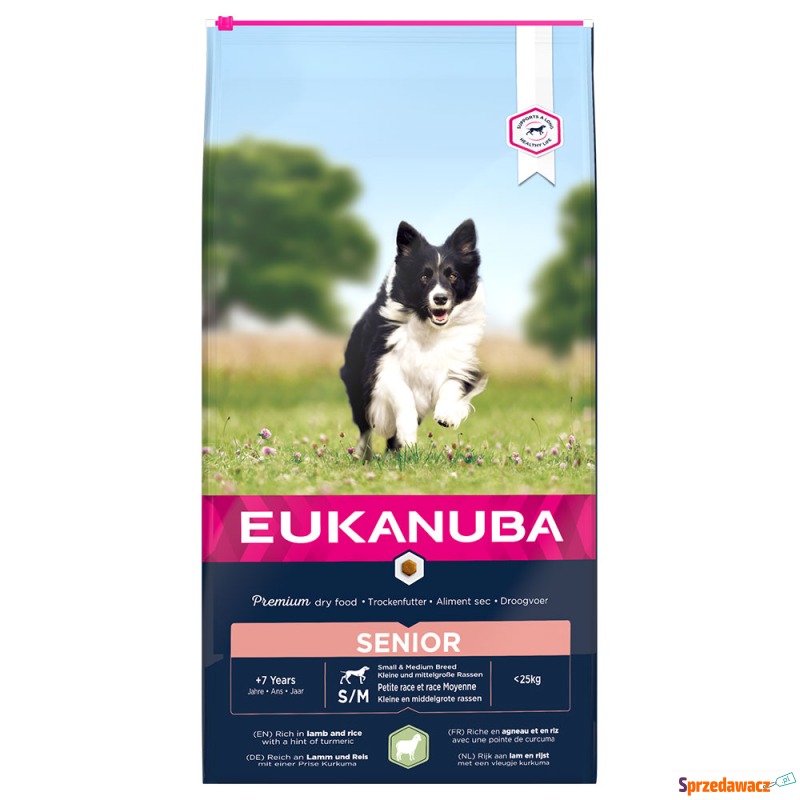 Eukanuba Senior Small & Medium Breed, jagnięcina... - Karmy dla psów - Grudziądz