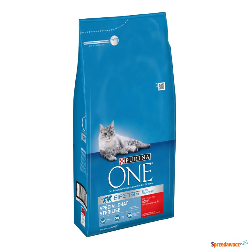 PURINA ONE Sterilised, wołowina - 2 x 6 kg - Karmy dla kotów - Tarnowskie Góry