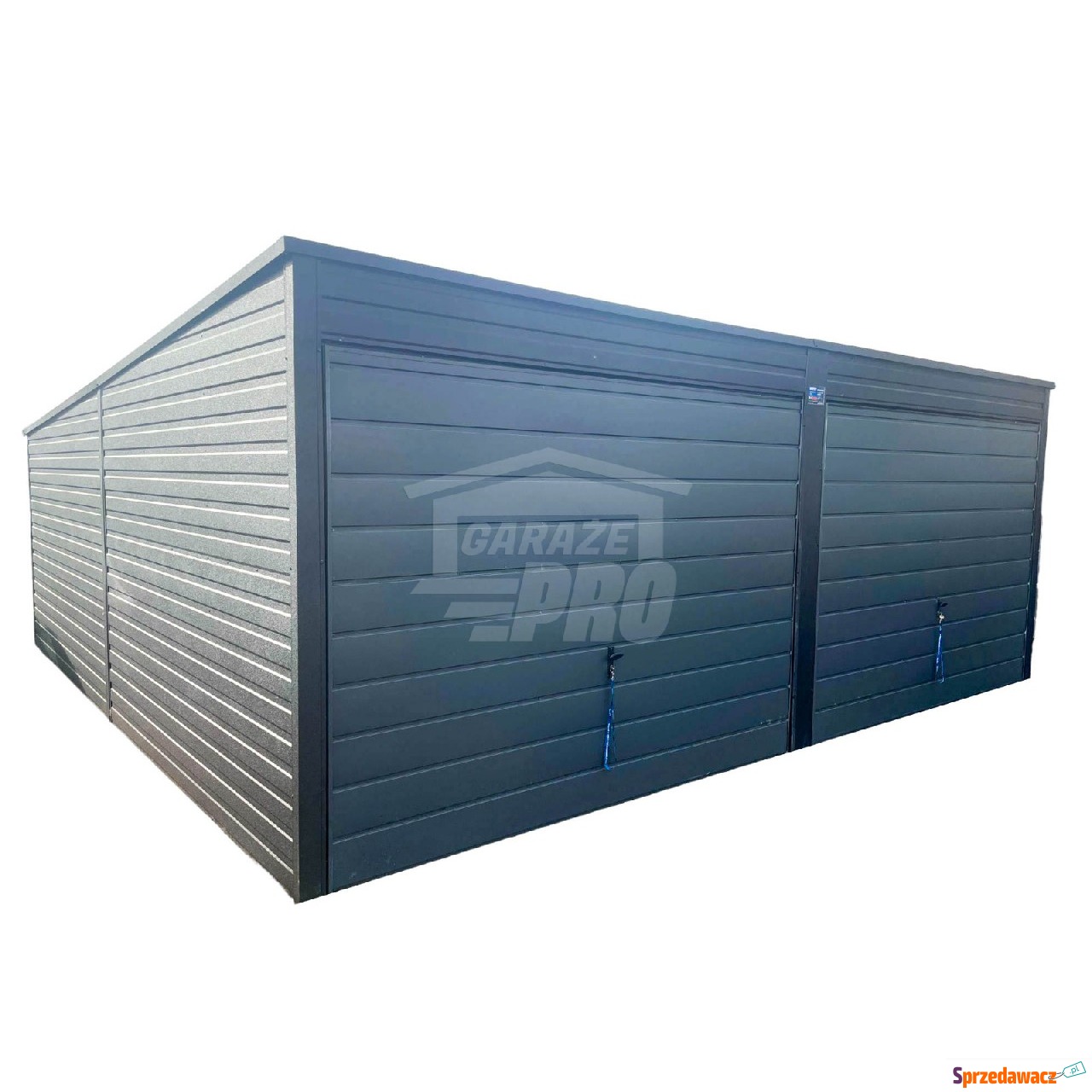 Garaż blaszany 6x6 2x Brama uc...
