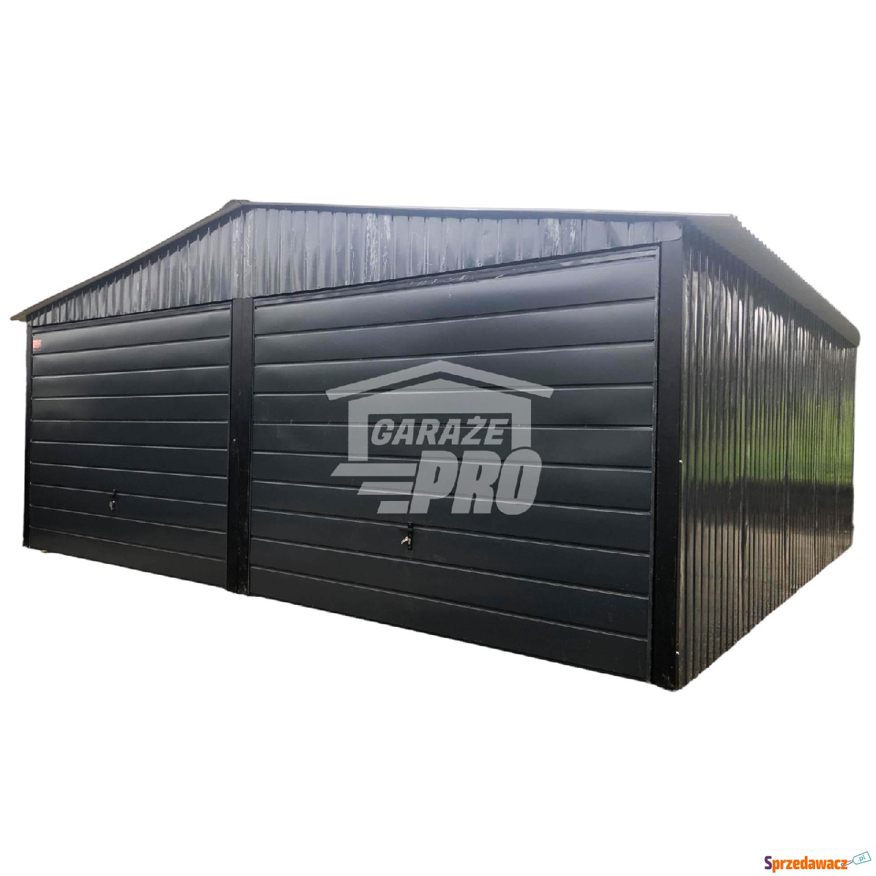 Garaż blaszany 6x6 2x Brama uc...
