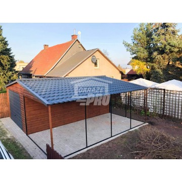 Garaż blaszany 4x6 + wiata 3m. Brama uchylna... - Garaże i wiaty - Częstochowa - zdjęcie 6