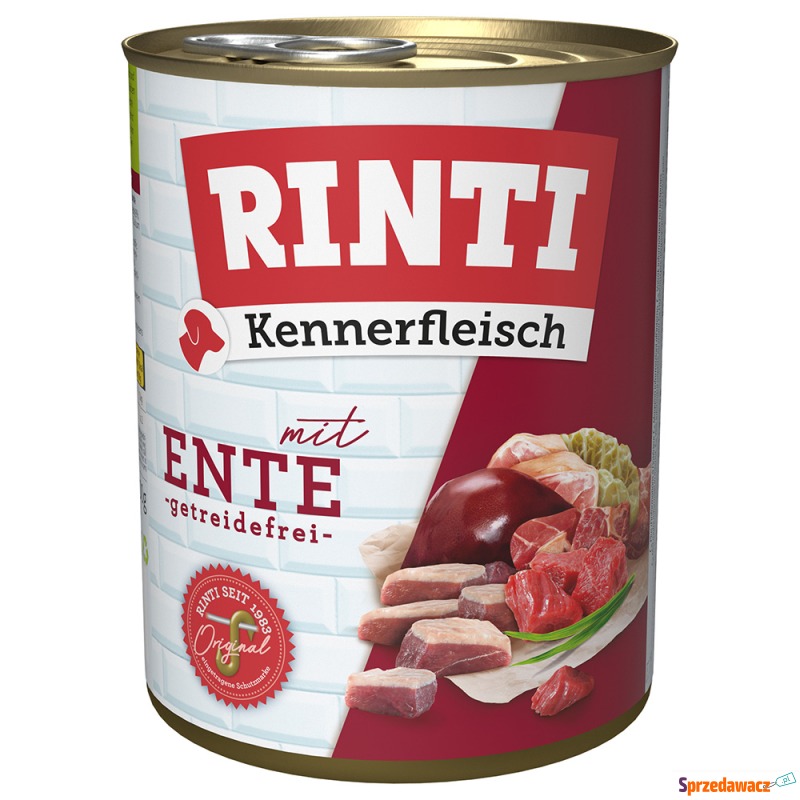 Megapakiet RINTI Kennerfleisch, 24 x 800 g - Kaczka - Karmy dla psów - Włocławek