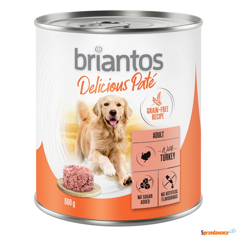 Briantos Delicious Paté, 24 x 800 g - Indyk - Karmy dla psów - Warszawa