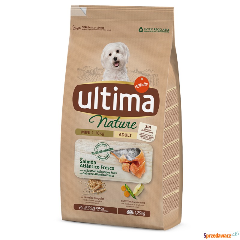 Ultima Dog Nature Mini Adult, łosoś - 3 x 1,25... - Karmy dla psów - Tczew