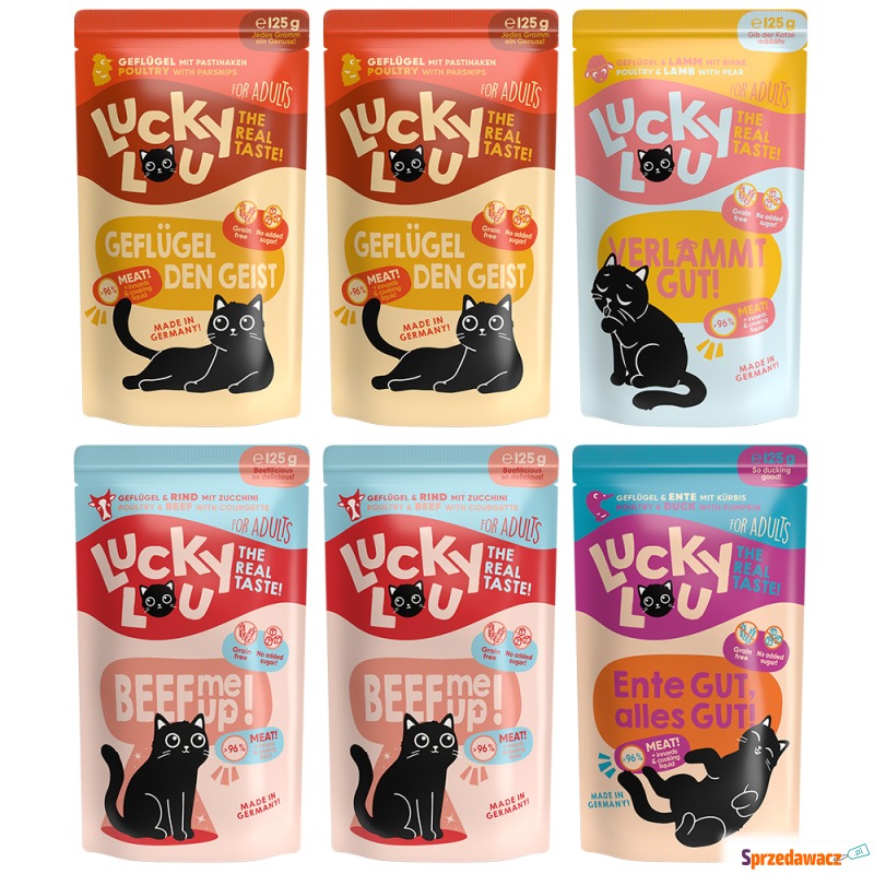 Lucky Lou Adult Tasting Mix 6 x 125 g - Smaczna... - Karmy dla kotów - Legnica