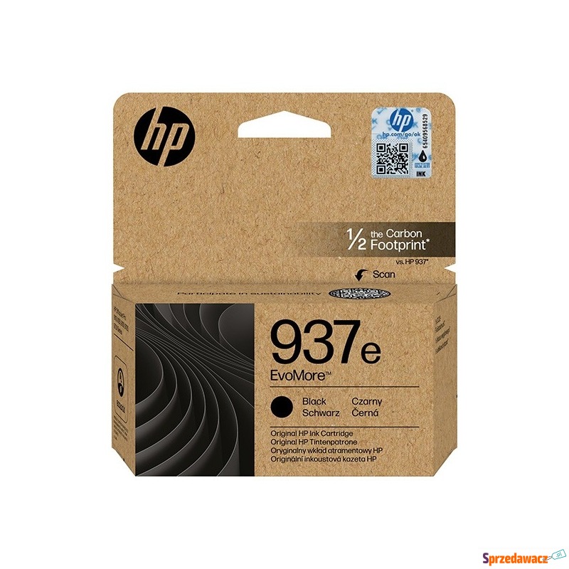 HP oryginalny ink EvoMore 4S6W9NE, HP 937e, black,... - Tusze, tonery - Rzeszów