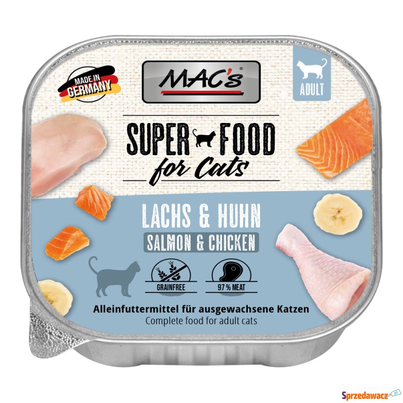 MAC's Cat tacki, 32 x 100 g - Łosoś i kurczak - Karmy dla kotów - Włocławek