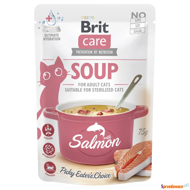 Brit Care zupa dla kotów, 15 x 75 g - Łosoś - Karmy dla kotów - Rzeszów