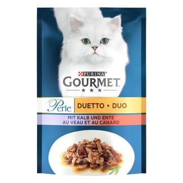 Gourmet Perle, w sosie, 26 x 85 g - Cielęcina i kaczka