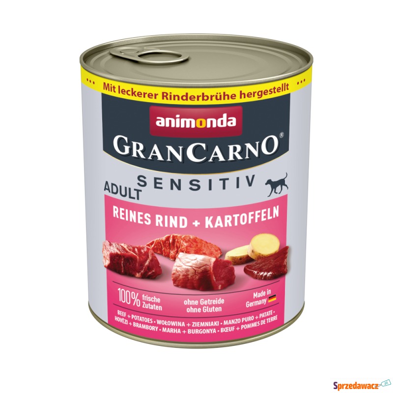 animonda GranCarno Adult Sensitive, 6 x 800 g... - Karmy dla psów - Rąty