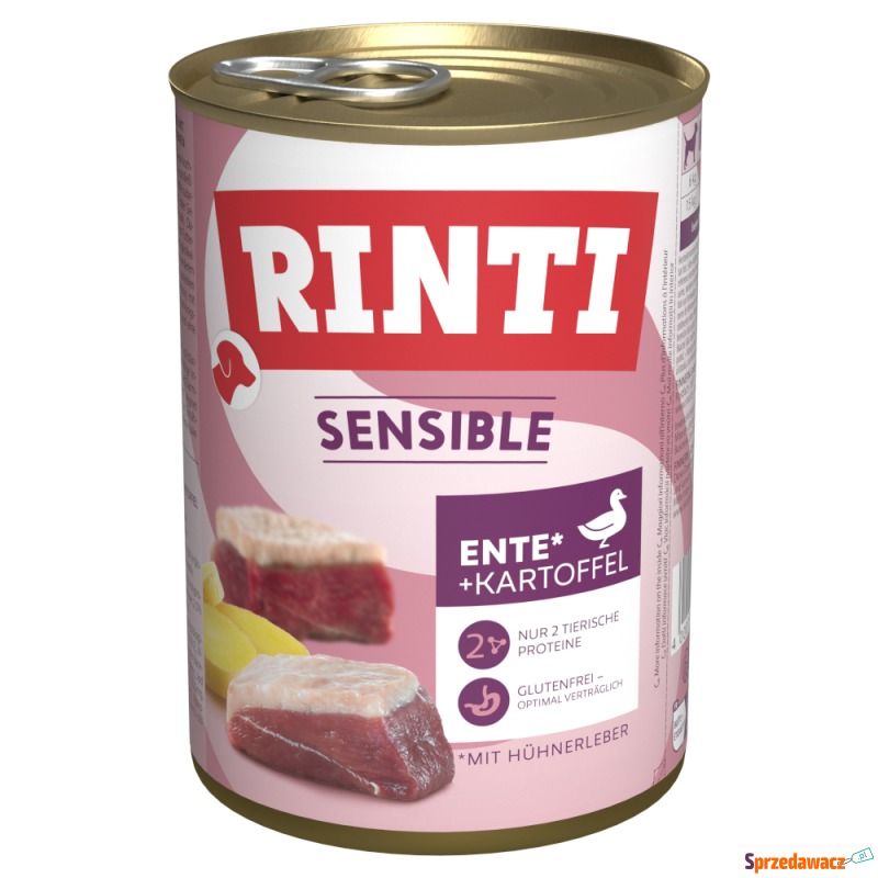 Megapakiet RINTI Sensible, 24 x 400 g - Kaczka... - Karmy dla psów - Bydgoszcz