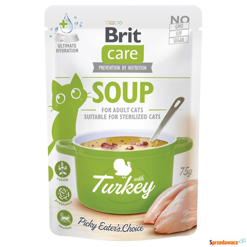 Brit Care zupa dla kotów, 15 x 75 g - Indyk - Karmy dla kotów - Grudziądz