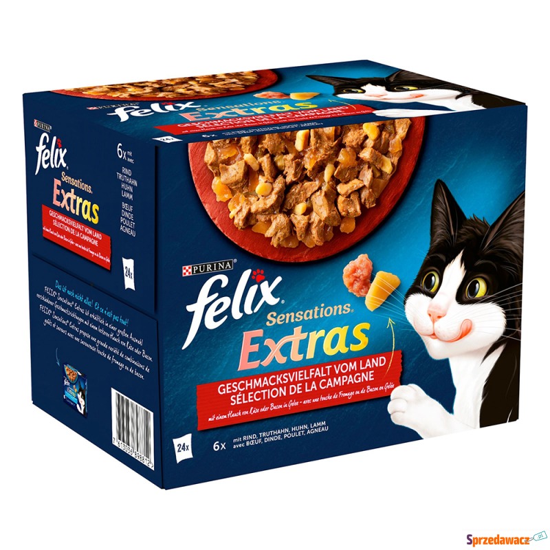 Felix Sensations Extras w galarecie, 24 x 85 g... - Karmy dla kotów - Warszawa