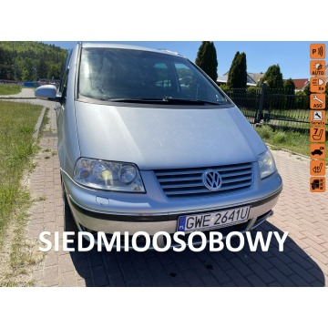 Volkswagen Sharan - 1,8 Turbo,7 foteli, podgrz. szyba czołowa i fotele,hak,wbud. foteliki