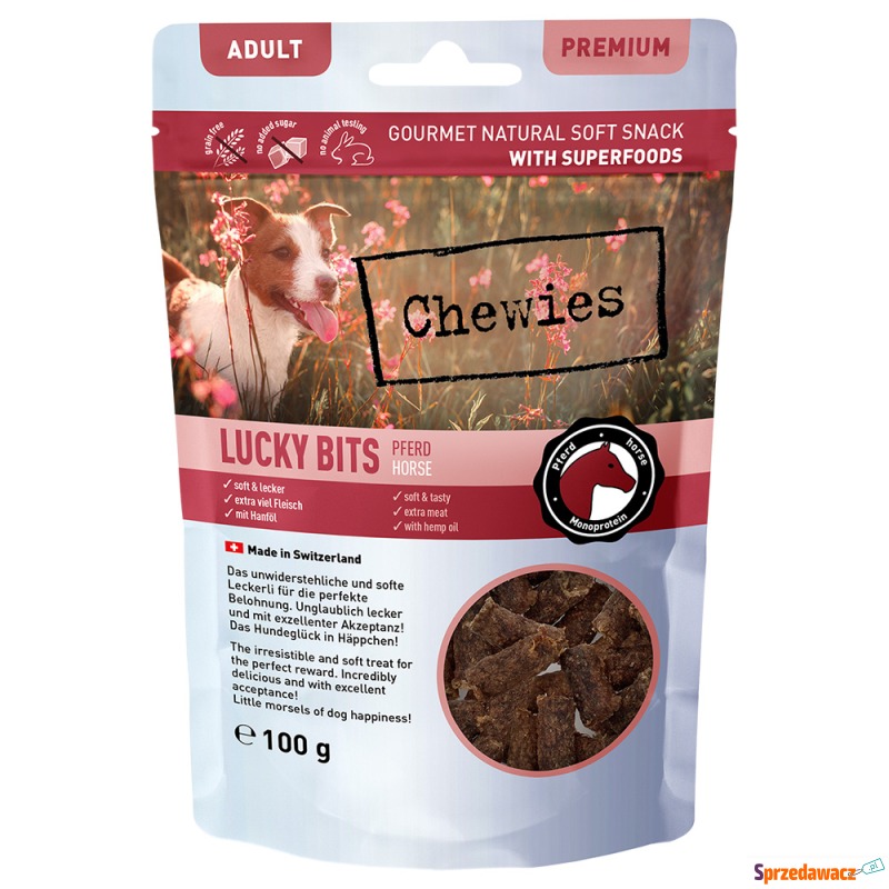 Chewies Lucky Bits Adult - Konina, 100 g - Przysmaki dla psów - Orzesze