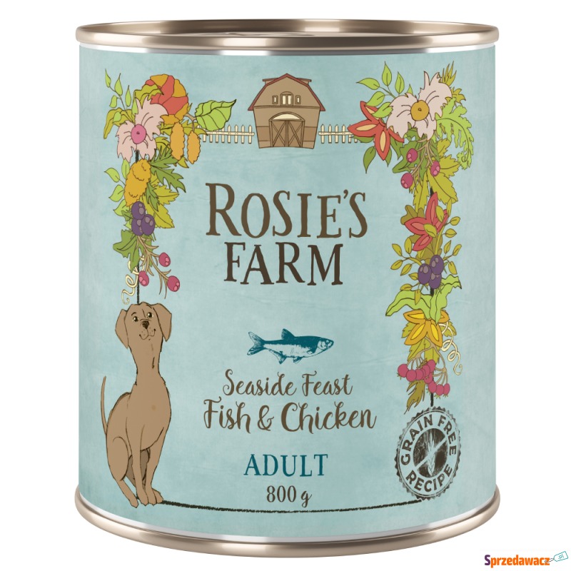 Pakiet Rosie's Farm Adult, 12 x 800 g  - Ryba... - Karmy dla psów - Elbląg