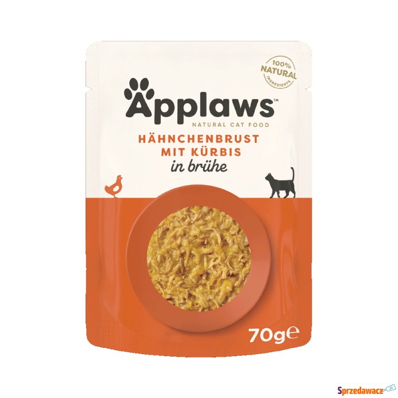 Applaws, saszetki w bulionie, 12 x 70 g - Kurczak... - Karmy dla kotów - Inowrocław