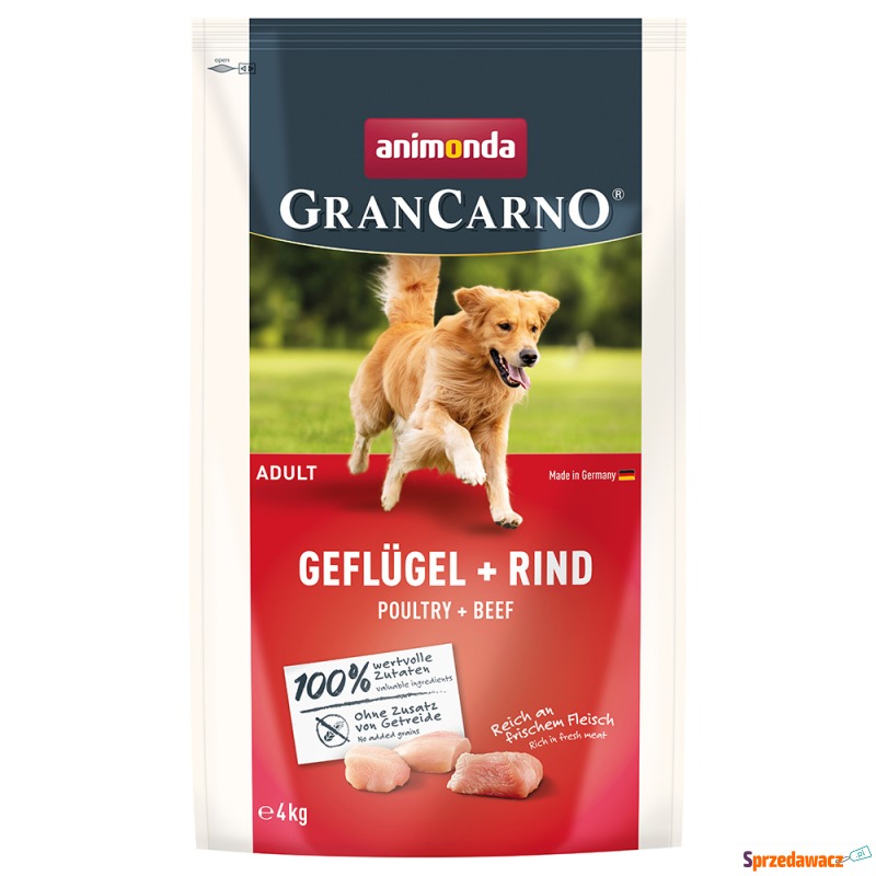 animonda GranCarno Adult drób + wołowina - 4 kg - Karmy dla psów - Szczecinek