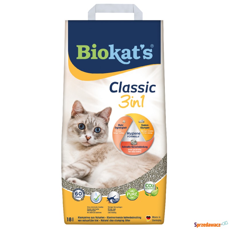 Biokat's Classic 3in1 bezzapachowy - 18 l - Żwirki do kuwety - Kędzierzyn-Koźle