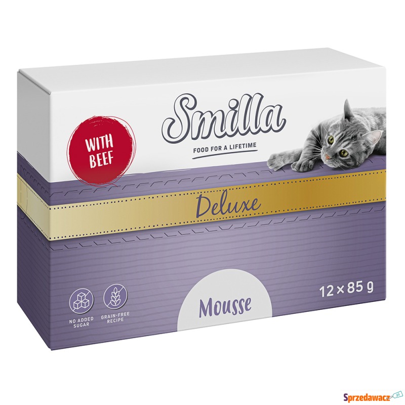 Smilla Deluxe w musie, 12 x 85 g - Z wołowiną... - Karmy dla kotów - Gliwice