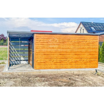 Domek Ogodowy 4,5x3m + wiata 1,5m  drewnopodobny... - Altany, domki, namioty - Nowogard - zdjęcie 3