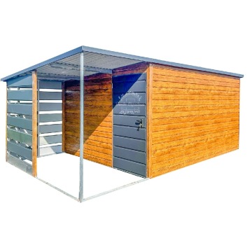 Domek Ogodowy 4,5x3m + wiata 1,5m  drewnopodobny... - Altany, domki, namioty - Nowogard - zdjęcie 1