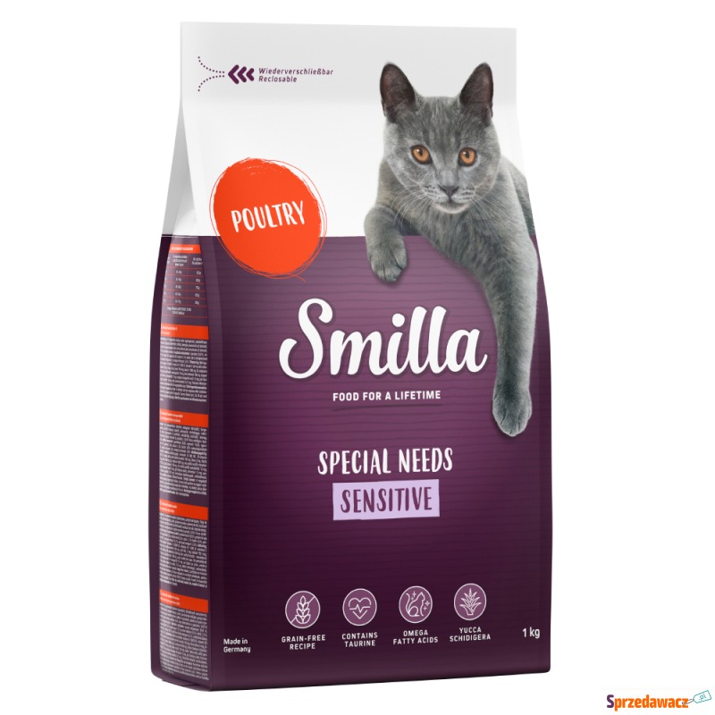 Smilla Adult Sensitive, drób, bez zbóż - 10 kg - Karmy dla kotów - Leszno