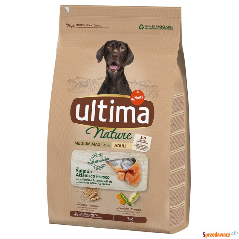 Ultima Nature Medium / Maxi, łosoś - 2 x 3 kg - Karmy dla psów - Nowy Targ