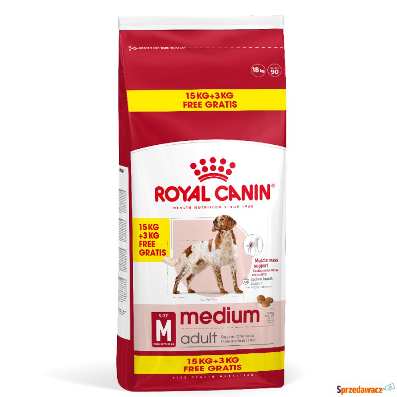 Royal Canin Medium Adult - 15 kg + 3 kg gratis! - Karmy dla psów - Częstochowa