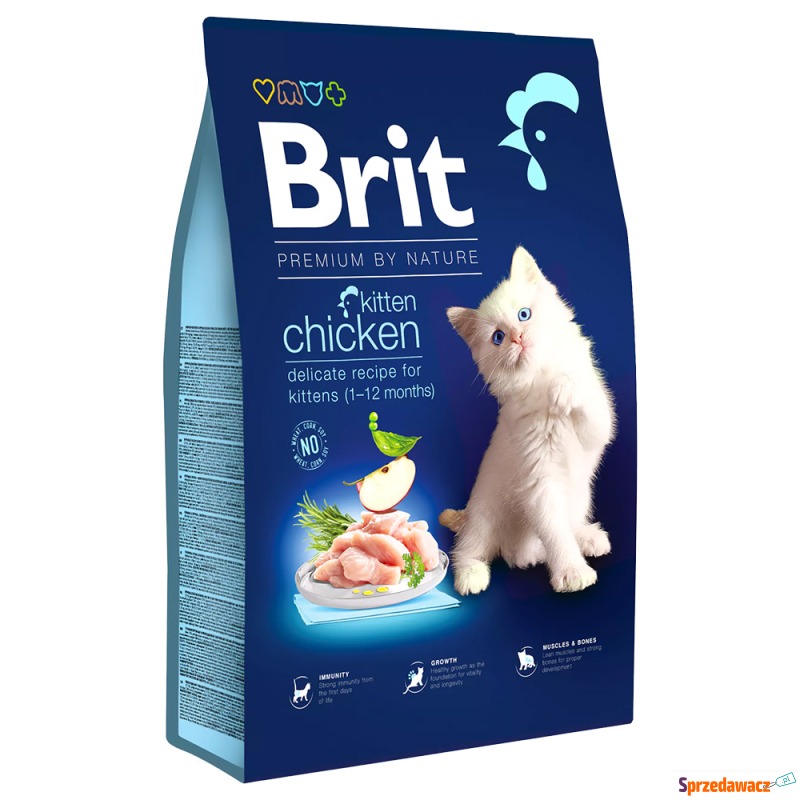 Brit Premium by Nature Cat Kitten, kurczak - 2... - Karmy dla kotów - Mysłowice