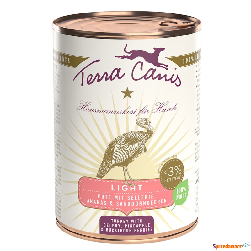 Terra Canis Light, 6 x 400 g - Indyk z selerem,... - Karmy dla psów - Pruszcz Gdański