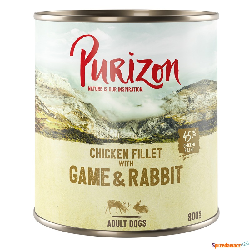 Purizon Adult, 12 x 800 g  - Dziczyzna i królik... - Karmy dla psów - Włocławek