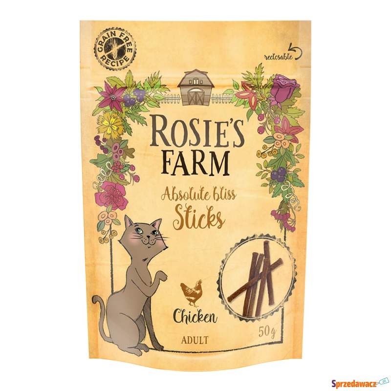 Rosie's Farm Snack "Sticks", kurczak - 5 x 50... - Przysmaki dla kotów - Opole