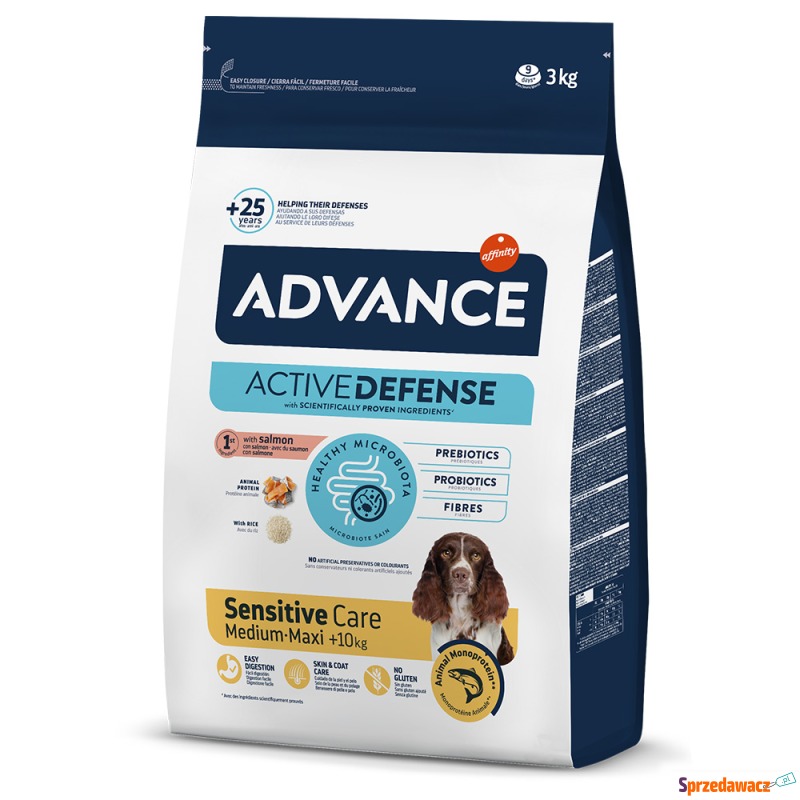 Advance Sensitive Adult, łosoś i ryż - 2 x 3 kg - Karmy dla psów - Piekary Śląskie