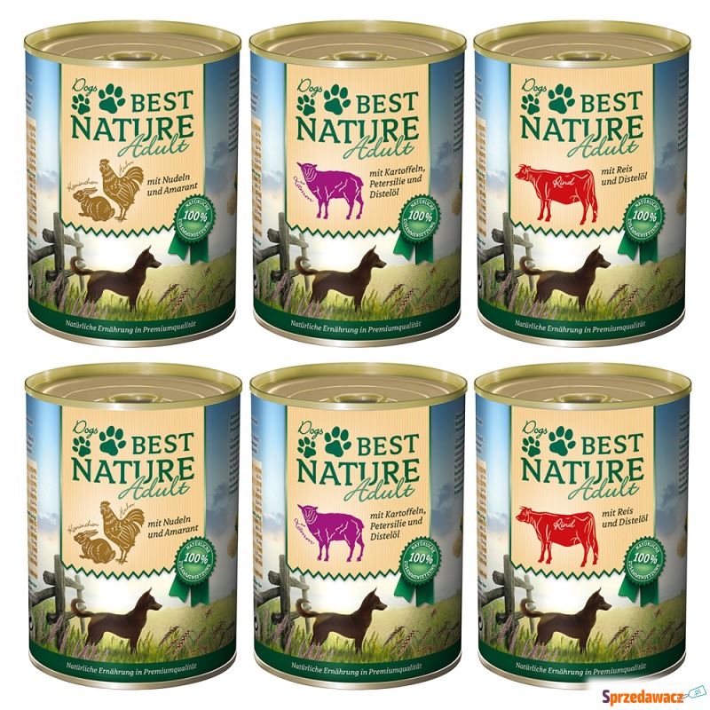 Best Nature Dog Adult 6 x 400 g - Pakiet mieszany... - Karmy dla psów - Włocławek