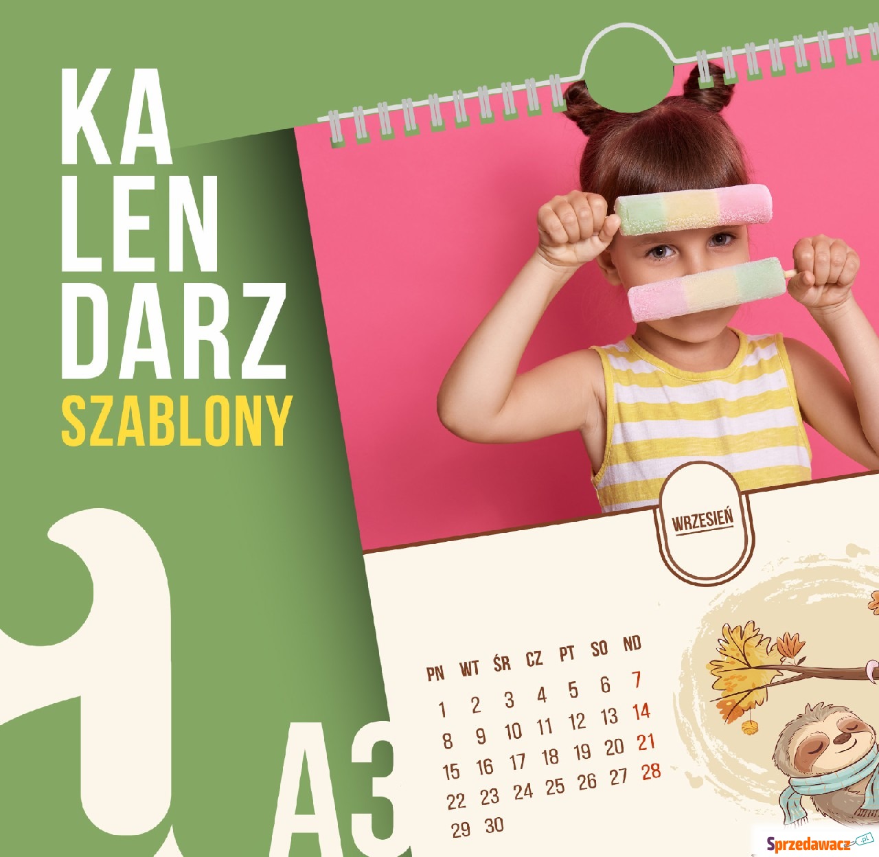 Kalendarz dla dzieci ze zwierz...