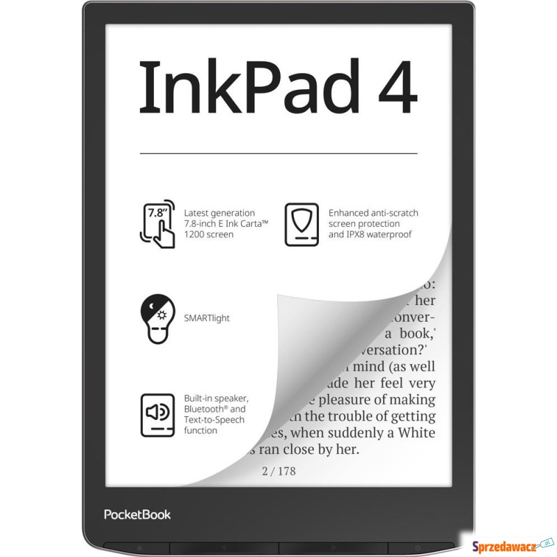 PocketBook 743 InkPad 4 srebrny