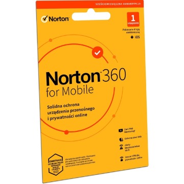 Norton 360 Mobile 1 - device - licencja na 6 miesięcy