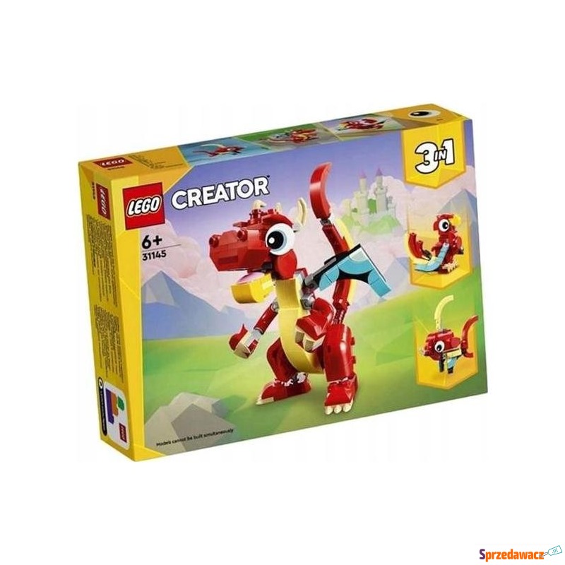 Klocki konstrukcyjne LEGO Creator 31145 Czerwony... - Klocki - Grudziądz