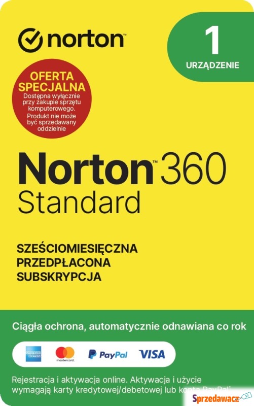 Norton 360 Standard PL 1 - device - licencja na... - Bezpieczeństwo - Jelenia Góra