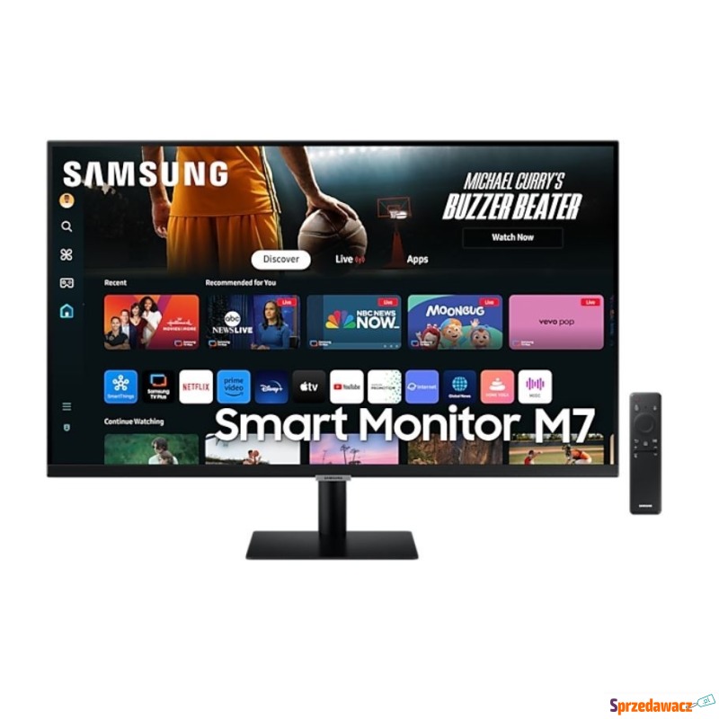 Samsung Monitor 32 cale SMART M70D VA 3840x2160... - Monitory LCD i LED - Płock