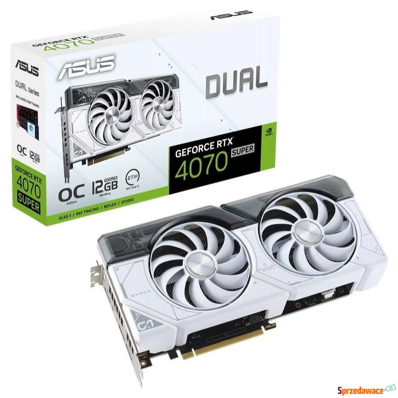 ASUS GeForce RTX 4070 SUPER DUAL OC WHITE 12GB... - Karty graficzne - Bielsko-Biała