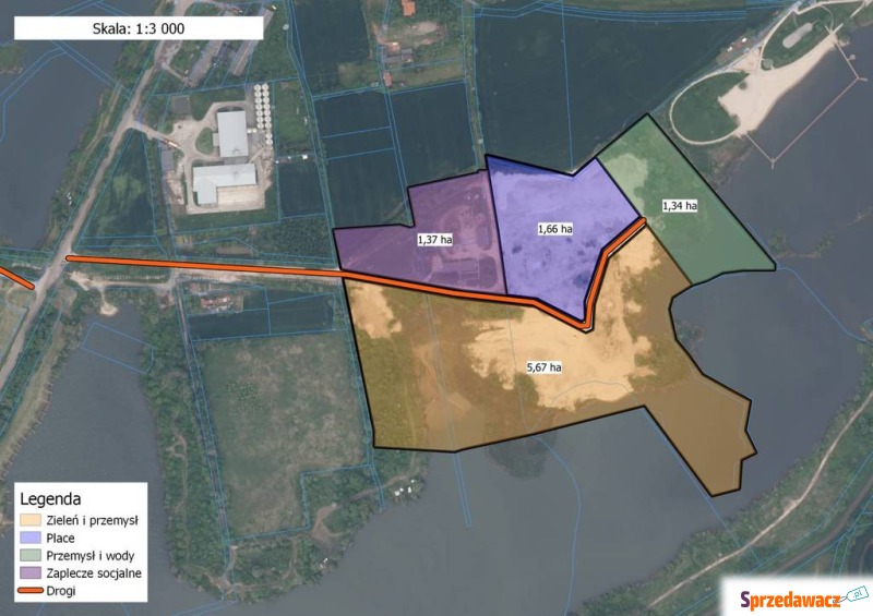 Działka przemysłowa Lewin Brzeski sprzedam, pow. 118 000 m2  (11.8ha)