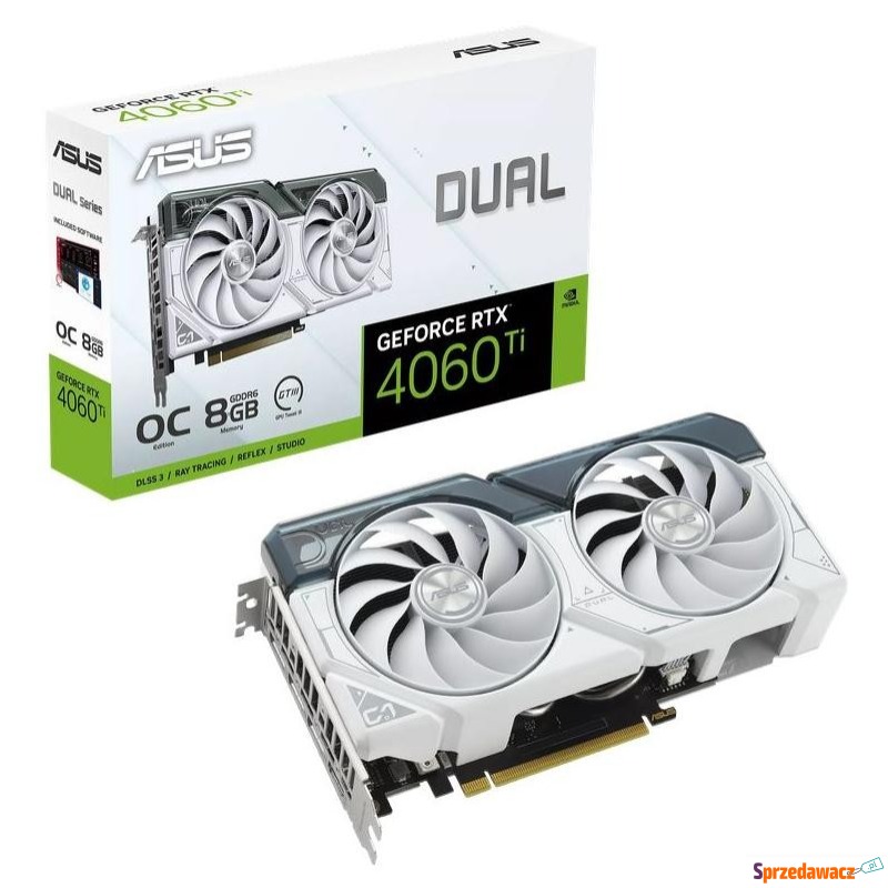 ASUS GeForce RTX 4060 Ti DUAL 8GB OC WHITE DLSS... - Karty graficzne - Dąbrowa Górnicza