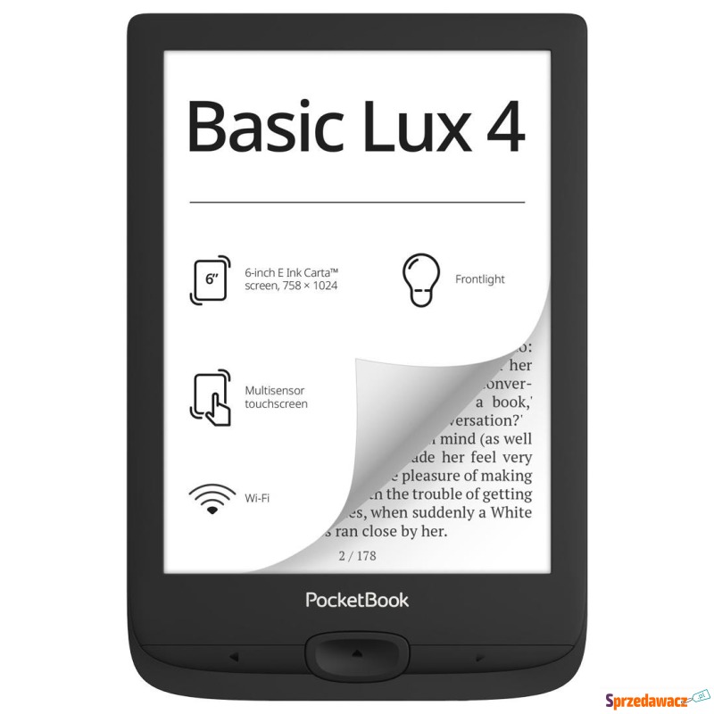 PocketBook Basic Lux 4 czarny - Czytniki książek (ebook) - Piła