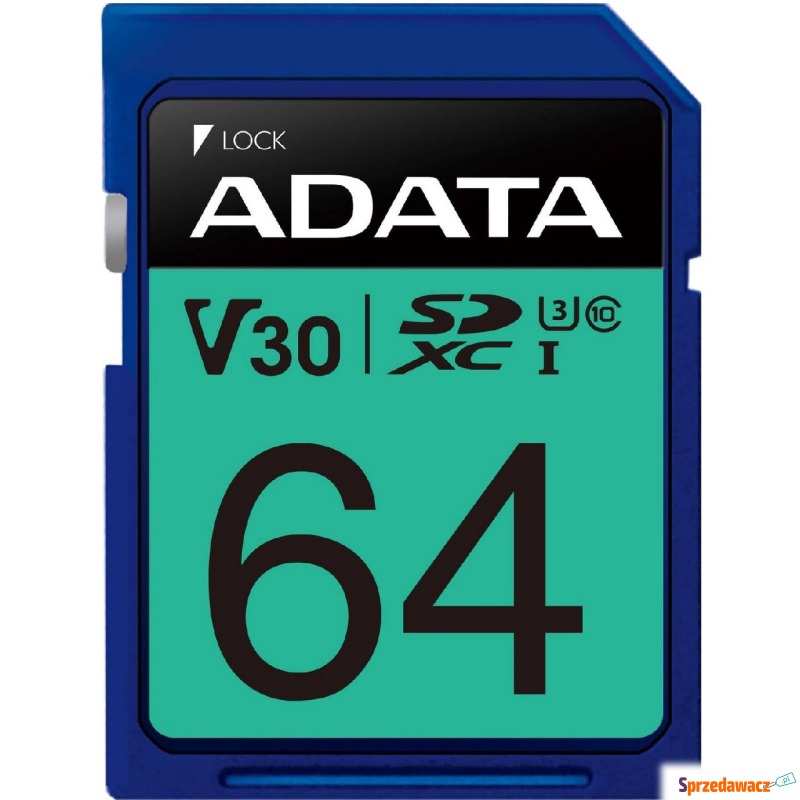 ADATA Premier Pro SDXC 64GB 100R/80W UHS-I U3... - Karty pamięci, czytniki,... - Gdańsk